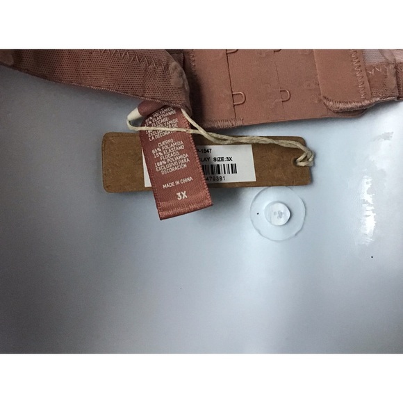 COPY - Skims NWT Rose Clay Colored Sheer Underwire top size 3X. (BR-TOP-1547) - Picture 2 of 3